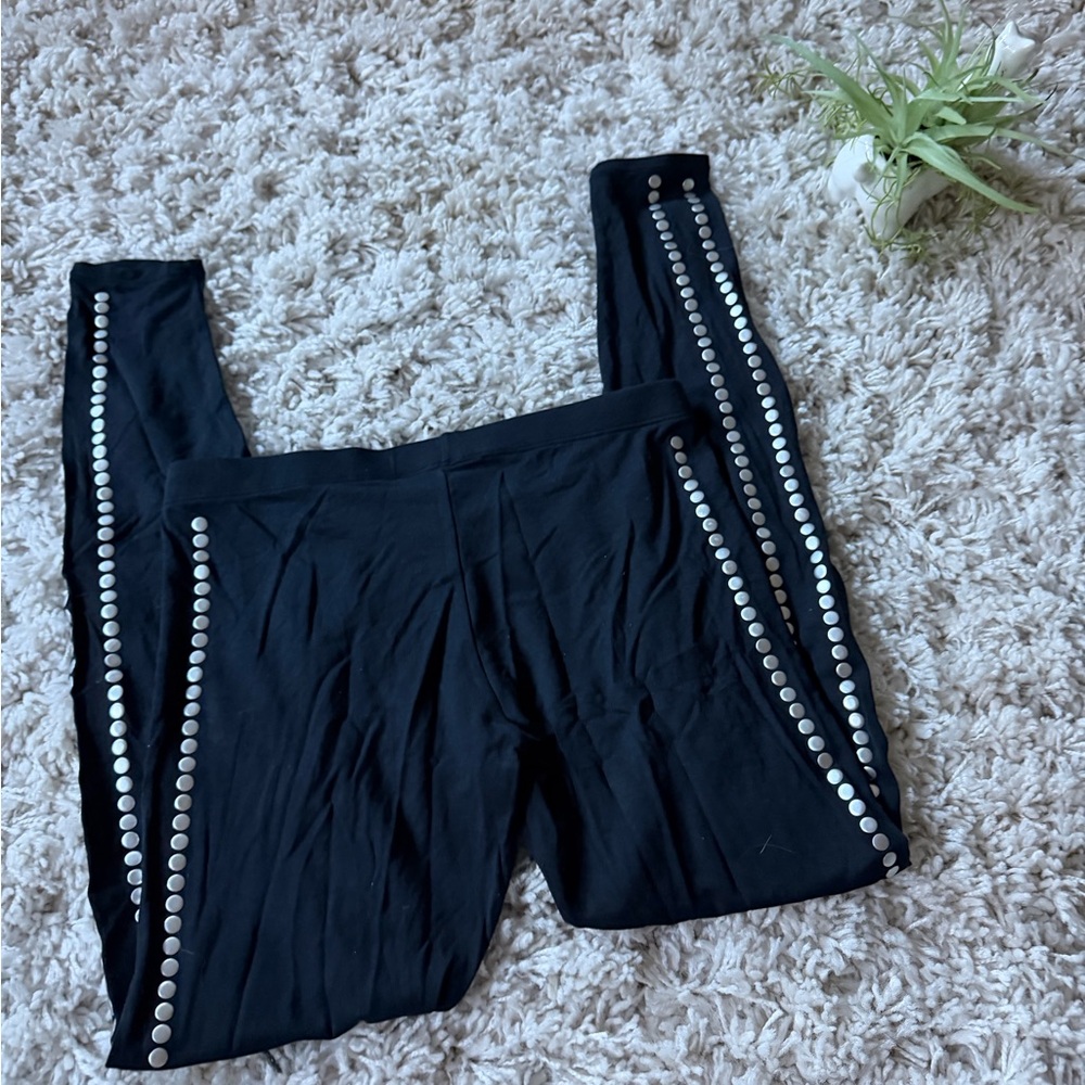 Tart Black Modal-Spandex Blend bling metallic goth unique vintage Y2K Leggings